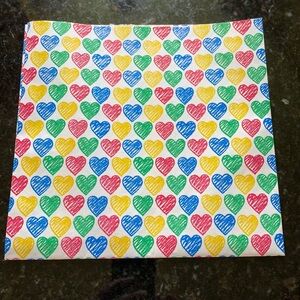 💚❤️💙💛Vintage / Retro 90’s Heart Gift Wrap (2 sheets)💚❤️💙💛